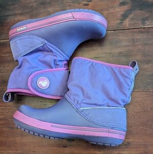 CROCS Purple and Pink Rain & Snow Boots